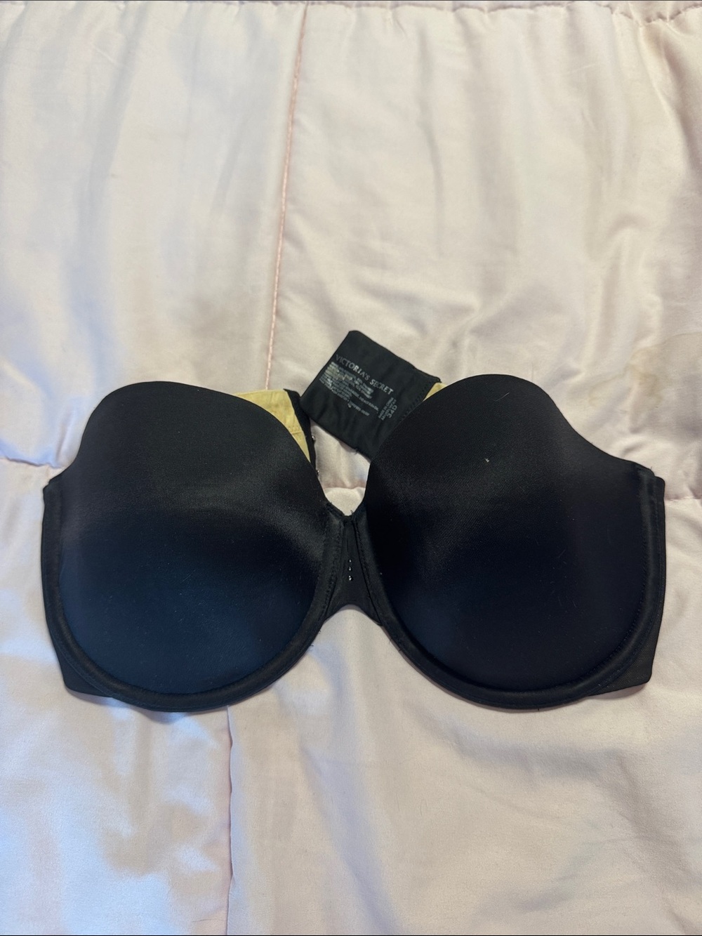 Victoria's Secret Black Strapless Molded Underwire Bra
